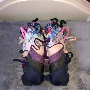4 VS PINK bras and 3 Victoria Secret bras